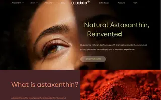 axabio homepage website preview