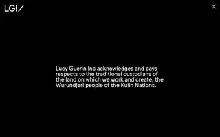 Lucy Guerin Inc homepage website preview