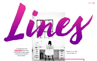 Lines Conference homepage website preview