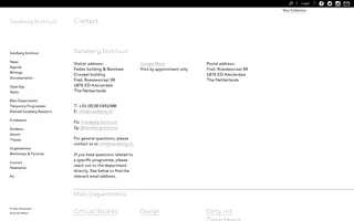 Sandberg Instituut homepage website preview