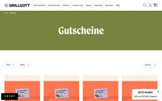 Grillgott homepage website preview