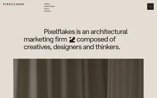 Pixelflakes homepage website preview
