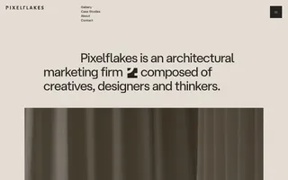 Pixelflakes homepage website preview