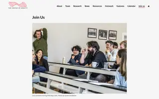 The Center of Gravity homepage website preview