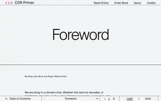 CDR Primer homepage website preview