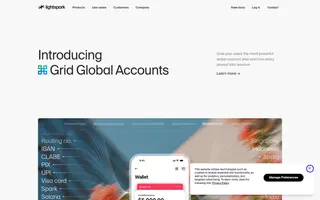 Lightspark homepage website preview