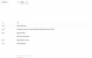 Peiran Tan homepage website preview