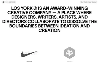 Los York Studio homepage website preview