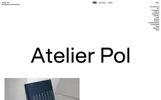 Atelier Pol homepage website preview