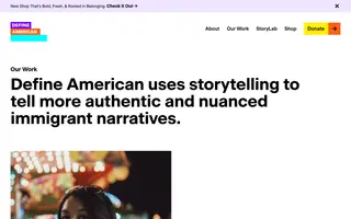 Define American homepage website preview