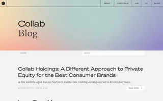 Collaborative Fund homepage website preview