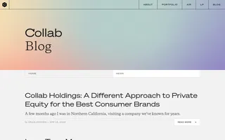 Collaborative Fund homepage website preview