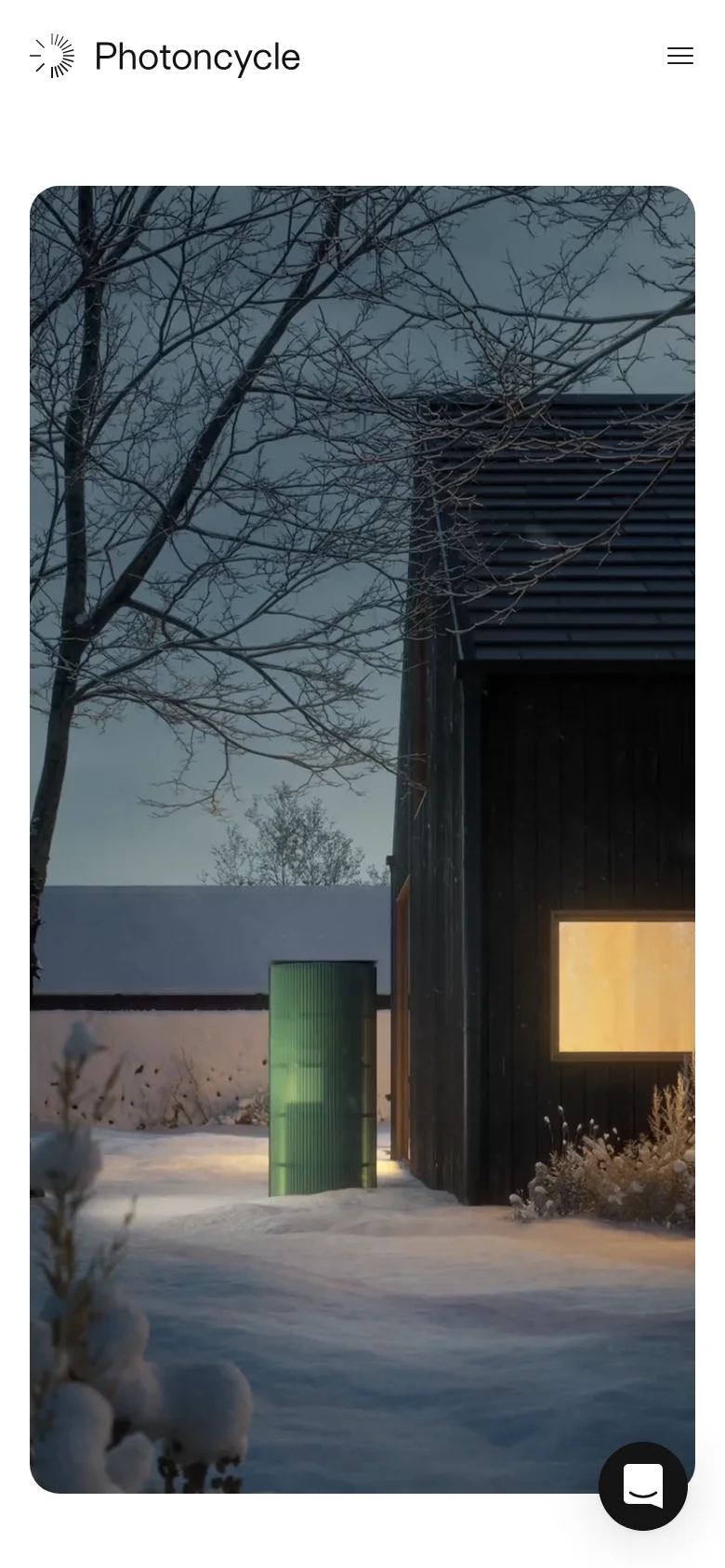 The mobile version simplifies the layout into a single-column vertical scroll, condensing the navigation into a hamburger menu icon. The hero image remains prominent, filling the width of the screen, while text and call-to-action buttons are stacked for easier touch interaction.