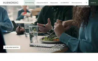 Hubnordic homepage website preview