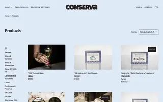 Conserva homepage website preview