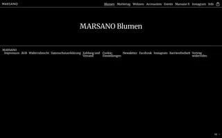 Marsano homepage website preview