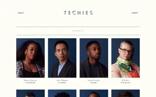 Techies homepage website preview
