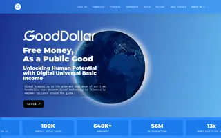 GoodDollar homepage website preview