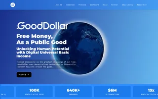 GoodDollar homepage website preview