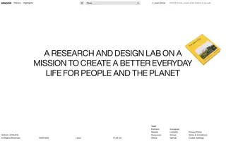 Space10 homepage website preview