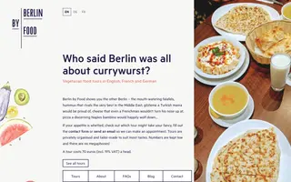 Berlin by Food homepage website preview
