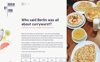 Berlin by Food homepage website preview