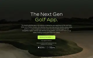 Unknown Golf homepage website preview