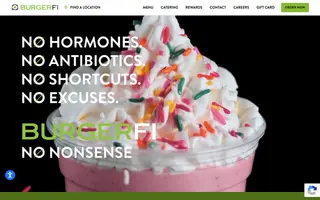 BurgerFi homepage website preview