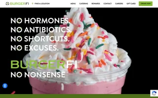 BurgerFi homepage website preview
