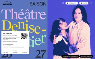 Théâtre Denise-Pelletier homepage website preview