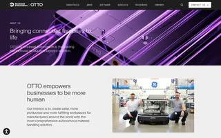Otto Motors homepage website preview