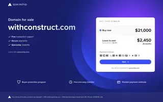 Spaceship homepage website preview