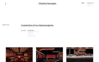Clarity Concepts homepage website preview