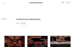 Clarity Concepts homepage website preview