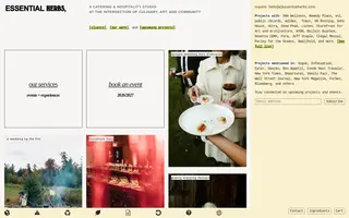 Essential Herbs homepage website preview