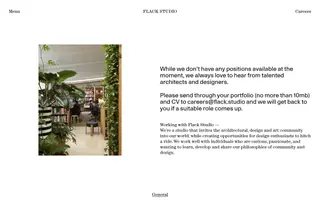 Flack Studio homepage website preview