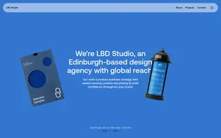 LBD Studio homepage website preview