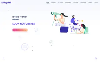 Collegelab homepage website preview