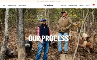 Porter Road homepage website preview