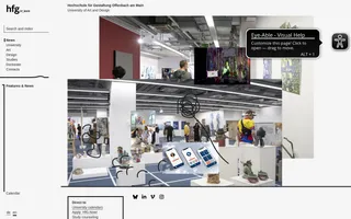 HfG Offenbach homepage website preview