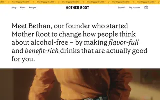 Mother Root homepage website preview
