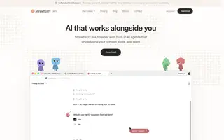 Strawberry homepage website preview