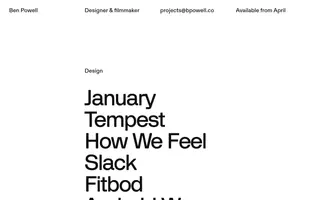 Ben Powell homepage website preview