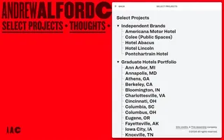 Andrew Alford Creative homepage website preview