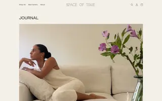 Space of Time homepage website preview