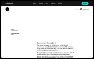 Selfbook homepage website preview