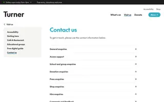 Turner Contemporary homepage website preview