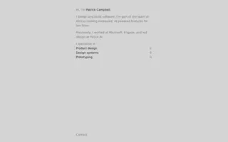 Patrick Thomas Campbell homepage website preview