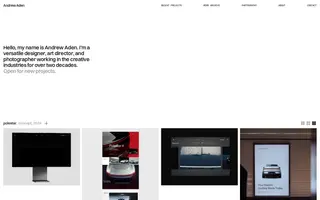 Andrew Aden homepage website preview