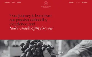 Spain Collection homepage website preview